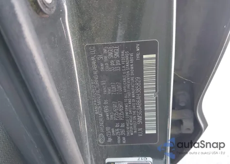 2010 Hyundai Santa Fe Gls from USA, damaged, VIN 5NMSG3AB6AH385829